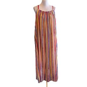 Maggy London Multicolor Sleeveless Maxi Shift Dress New Plus Size 20W